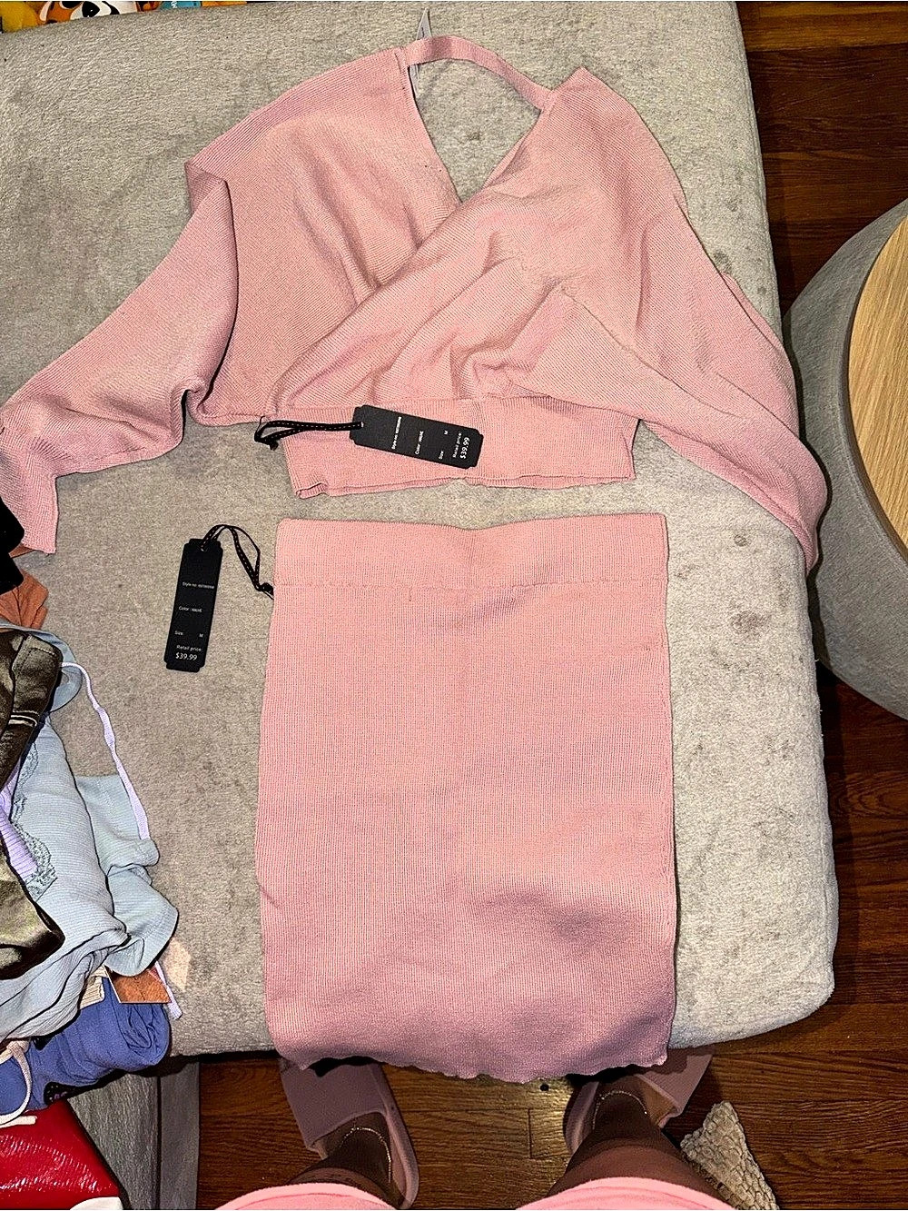 Pink Two-Piece Skirt Set Like New